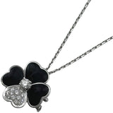 ヴァンクリーフ＆アーペル Van Cleef & Arpels コスモスネックレス ホワイトゴールド Au750 オニキス ジュエリー