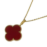 ヴァンクリーフ＆アーペル Van Cleef & Arpels マジックアルハンブラネックレス ピンクゴールド Au750 カーネリアン 　ジュエリー