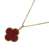 ヴァンクリーフ＆アーペル Van Cleef & Arpels マジックアルハンブラネックレス ピンクゴールド Au750 カーネリアン 　ジュエリー