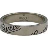 グッチ GUCCI ロゴリング ホワイトゴールド 750 ジュエリー