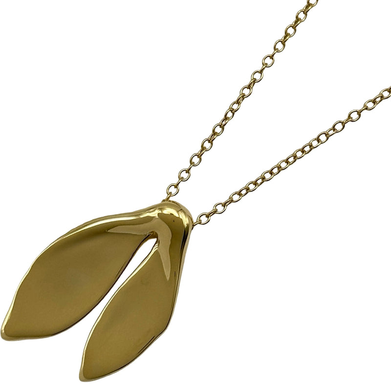ティファニー TIFFANY＆CO リーフフィンネックレス ゴールド 18K