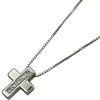 タサキ TASAKI クロスネックレス ホワイトゴールド K14WG ダイヤモンド ジュエリー