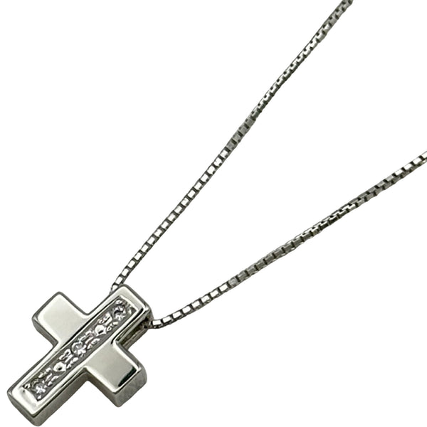 【三連休SALE】TASAKI K14WG ダイヤモンド　クロスネックレス タサキ TASAKI クロスネックレス ホワイトゴールド K14WG ダイヤモンド