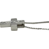 タサキ TASAKI クロスネックレス ホワイトゴールド K14WG ダイヤモンド ジュエリー
