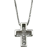 タサキ TASAKI クロスネックレス ホワイトゴールド K14WG ダイヤモンド ジュエリー