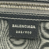 バレンシアガ BALENCIAGA GUCCIコラボ ザ ハッカープロジェクト トートバッグ 680125 グレー/ブラック キャンバス レザー レディース トートバッグ