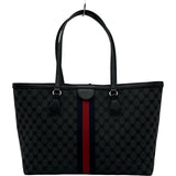 バレンシアガ BALENCIAGA GUCCIコラボ ザ ハッカープロジェクト トートバッグ 680125 グレー/ブラック キャンバス レザー レディース トートバッグ