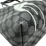 バレンシアガ BALENCIAGA GUCCIコラボ ザ ハッカープロジェクト トートバッグ 680125 グレー/ブラック キャンバス レザー レディース トートバッグ