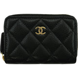 シャネル CHANEL クラシックジップコインパース AP0216 ブラック ゴールド金具 キャビア レディース コインケース