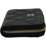 シャネル CHANEL クラシックジップコインパース AP0216 ブラック ゴールド金具 キャビア レディース コインケース