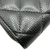 シャネル CHANEL クラシックジップコインパース AP0216 ブラック ゴールド金具 キャビア レディース コインケース