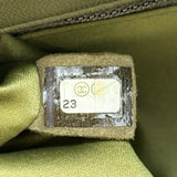 シャネル CHANEL ココキューバチェーンショルダー A98617 23番台 カーキ シルバー金具 スパンコール レディース ショルダーバッグ