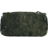 シャネル CHANEL ココキューバチェーンショルダー A98617 23番台 カーキ シルバー金具 スパンコール レディース ショルダーバッグ