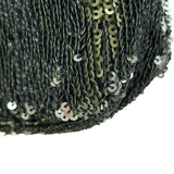 シャネル CHANEL ココキューバチェーンショルダー A98617 23番台 カーキ シルバー金具 スパンコール レディース ショルダーバッグ