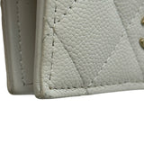 シャネル CHANEL マトラッセスモールウォレット AP3178 ホワイト ゴールド金具 キャビア レディース 二つ折り財布