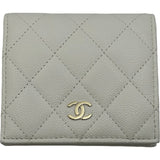 シャネル CHANEL マトラッセスモールウォレット AP3178 ホワイト ゴールド金具 キャビア レディース 二つ折り財布