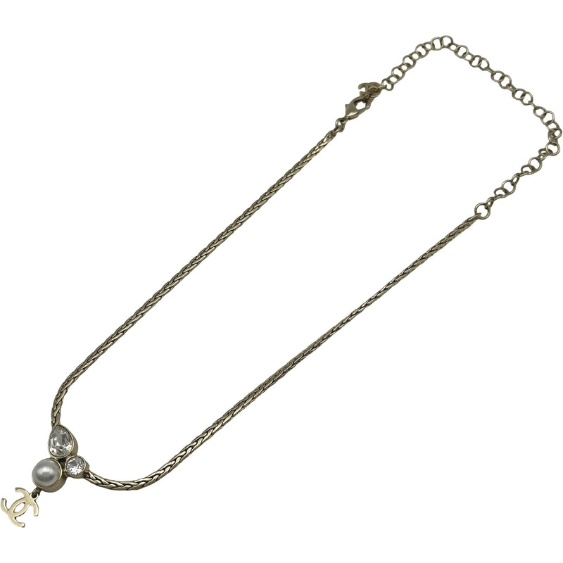 シャネル CHANEL パールネックレス ゴールド メタル アクセサリー