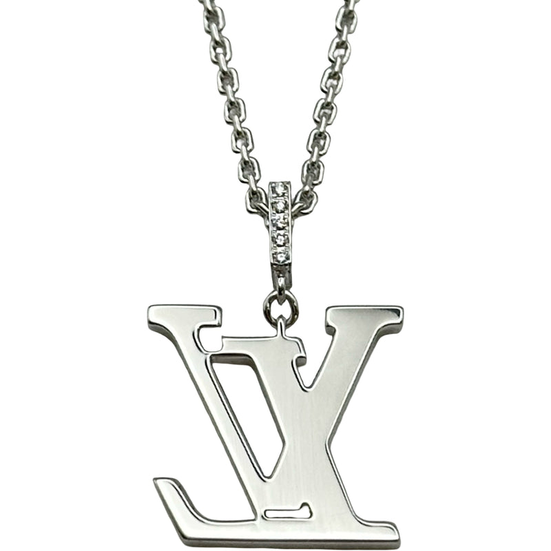 LOUIS VUITTON ネックレス　パンダンティフ　ヴィクトリア　シルバー ルイ・ヴィトン LOUIS VUITTON パンダンティフLVダイヤネックレスGM