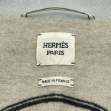 エルメス HERMES ウールヘリンボーンダッフルコート 3H0149DK ブルー ウール レディース ダッフルコート