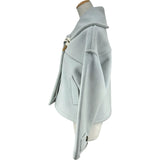 エルメス HERMES ウールヘリンボーンダッフルコート 3H0149DK ブルー ウール レディース ダッフルコート