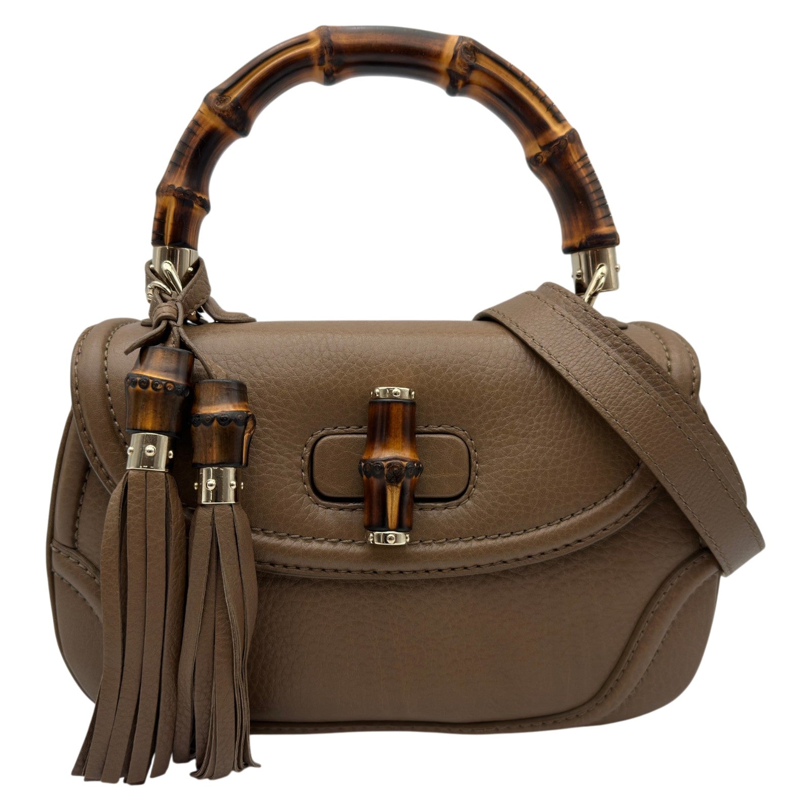 グッチ ハンドバッグ ブラウン 109132 グッチ GUCCI ニューバンブーハンドバッグ 254884 ブラウン レザー