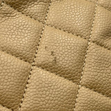 シャネル CHANEL PTT チェーンハンドバッグ A18004 6番台 ベージュ ゴールド金具 キャビアスキン レディース トートバッグ