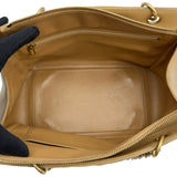 シャネル CHANEL PTT チェーンハンドバッグ A18004 6番台 ベージュ ゴールド金具 キャビアスキン レディース トートバッグ
