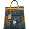 ルイ・ヴィトン LOUIS VUITTON フラット・ショッパー M95018 ブルー モノグラム・デニム レディース トートバッグ