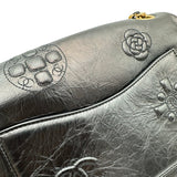 シャネル CHANEL カメリア スモールフラップバッグ AS2328 30番台 ブラック/ゴールド金具 シャイニーカーフ レディース ショルダーバッグ
