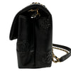シャネル CHANEL カメリア スモールフラップバッグ AS2328 30番台 ブラック/ゴールド金具 シャイニーカーフ レディース ショルダーバッグ