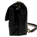 シャネル CHANEL カメリア スモールフラップバッグ AS2328 30番台 ブラック/ゴールド金具 シャイニーカーフ レディース ショルダーバッグ