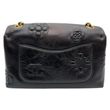 シャネル CHANEL カメリア スモールフラップバッグ AS2328 30番台 ブラック/ゴールド金具 シャイニーカーフ レディース ショルダーバッグ