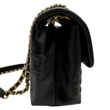 シャネル CHANEL カメリア スモールフラップバッグ AS2328 30番台 ブラック/ゴールド金具 シャイニーカーフ レディース ショルダーバッグ