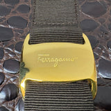 サルヴァトーレ・フェラガモ Salvatore Ferragamo ヴァラミニカメラバッグ 213096 ブラウン クロコ型押し レディース ショルダーバッグ