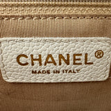 シャネル CHANEL PSTチェーントートバッグ A50994 8番台 ホワイト ゴールド金具 キャビアスキン レディース トートバッグ