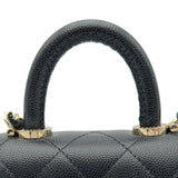 シャネル CHANEL ココハンドル マイクロ AP4245 LL番台 ブラック ゴールド金具 キャビアスキン レディース ショルダーバッグ