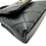 シャネル CHANEL ココハンドル マイクロ AP4245 LL番台 ブラック ゴールド金具 キャビアスキン レディース ショルダーバッグ