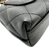 シャネル CHANEL ココハンドル マイクロ AP4245 LL番台 ブラック ゴールド金具 キャビアスキン レディース ショルダーバッグ