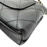 シャネル CHANEL ココハンドル マイクロ AP4245 LL番台 ブラック ゴールド金具 キャビアスキン レディース ショルダーバッグ