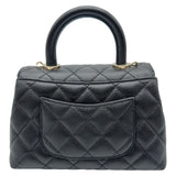 シャネル CHANEL ココハンドルXXS AS2215 ブラック ゴールド金具 キャビアスキン レディース ショルダーバッグ