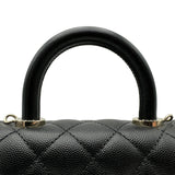 シャネル CHANEL ココハンドルXXS AS2215 ブラック ゴールド金具 キャビアスキン レディース ショルダーバッグ