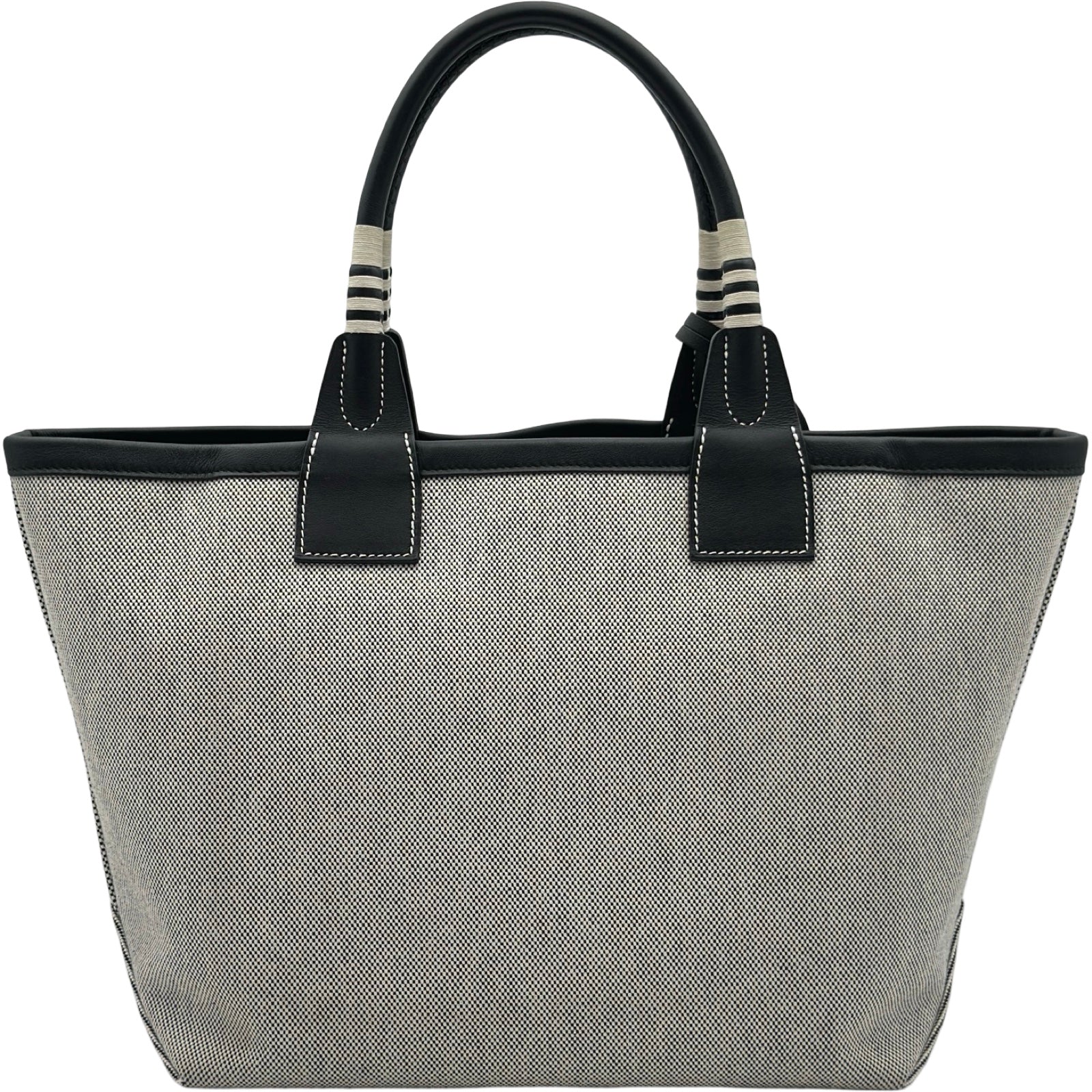 エルメス HERMES スティープル25 U刻 エクリュ/ブラック トワル