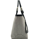 エルメス HERMES スティープル25 U刻 エクリュ/ブラック トワル スイフト レディース トートバッグ