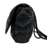 シャネル CHANEL バブルキルト フラップバッグ A93602 23番台 ブラック/シルバー金具 ラムスキン レディース ショルダーバッグ