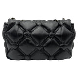 シャネル CHANEL バブルキルト フラップバッグ A93602 23番台 ブラック/シルバー金具 ラムスキン レディース ショルダーバッグ