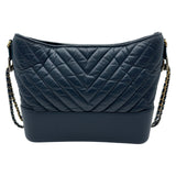 シャネル CHANEL ガブリエルドゥシャネル ホーボーミディアム A93824 26番台 ネイビー/ゴールド金具/シルバー金具 エイジドカーフ レディース ショルダーバッグ