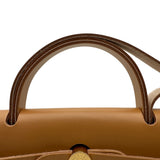 エルメス HERMES エールバッグジップPM W刻 ベージュ/ナチュラル ゴールド金具 トワル/ハンター レディース ショルダーバッグ