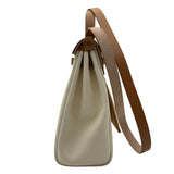 エルメス HERMES エールバッグジップPM W刻 ベージュ/ナチュラル ゴールド金具 トワル/ハンター レディース ショルダーバッグ