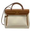 エルメス HERMES エールバッグジップPM W刻 ベージュ/ナチュラル ゴールド金具 トワル/ハンター レディース ショルダーバッグ