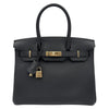 エルメス HERMES バーキン30 K刻 ブラック/ゴールド金具 トゴ レディース ハンドバッグ